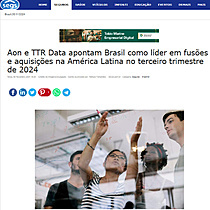 Aon e TTR Data apontam Brasil como lder em fuses e aquisies na Amrica Latina no terceiro trimestre de 2024